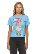 Retro PHILLIES FANATIC BOYFRIEND TEE - SKY