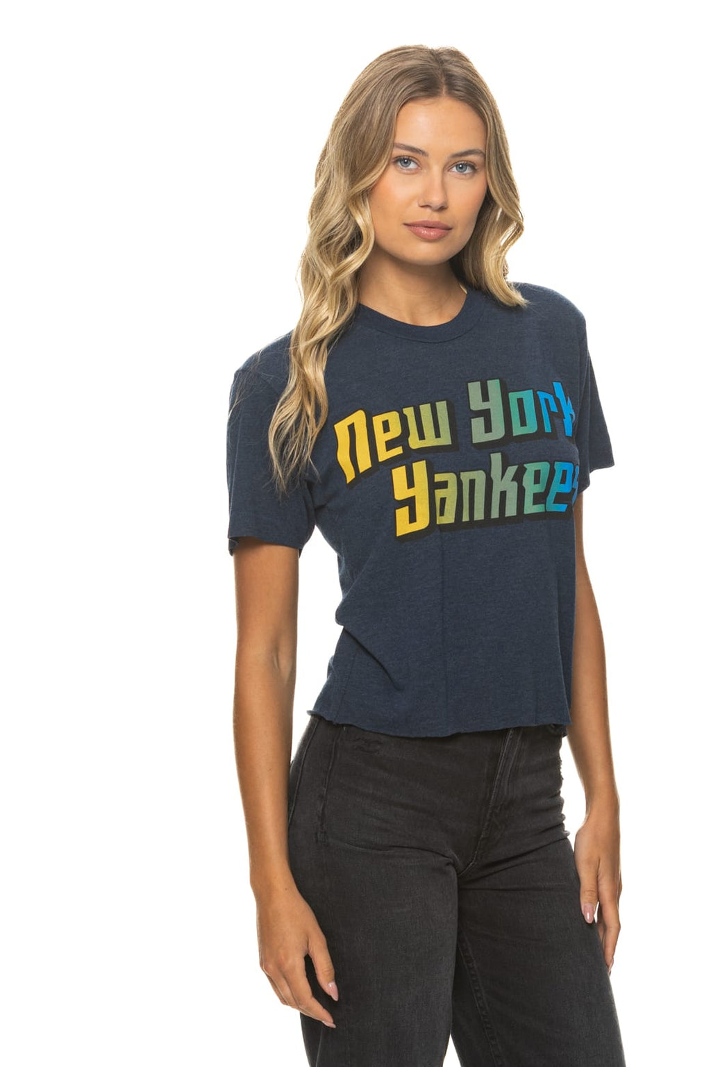 Retro NEW YORK YANKEES 2026 BOYFRIEND TEE - NAVY
