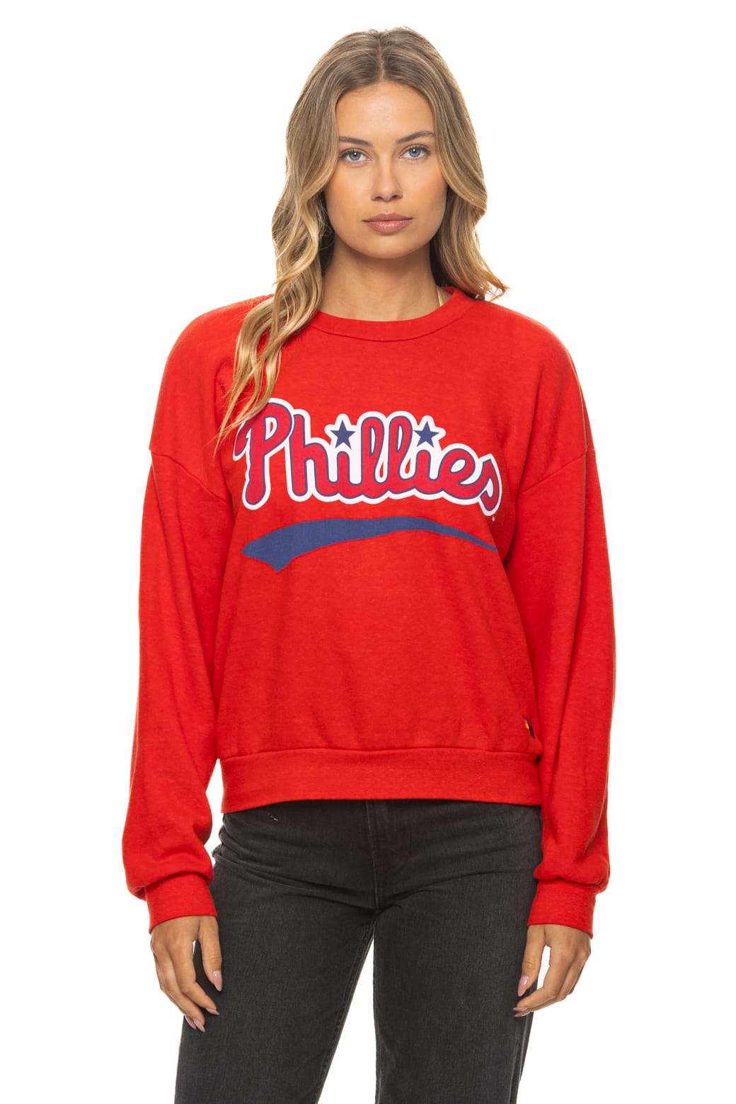 Retro PHILADELPHIA PHILLIES 2026 RELAXED CREW SWEATSHIRT - RED