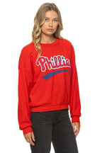 Retro PHILADELPHIA PHILLIES 2026 RELAXED CREW SWEATSHIRT - RED