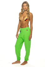Retro LOGO SWEATPANTS - NEON MINT