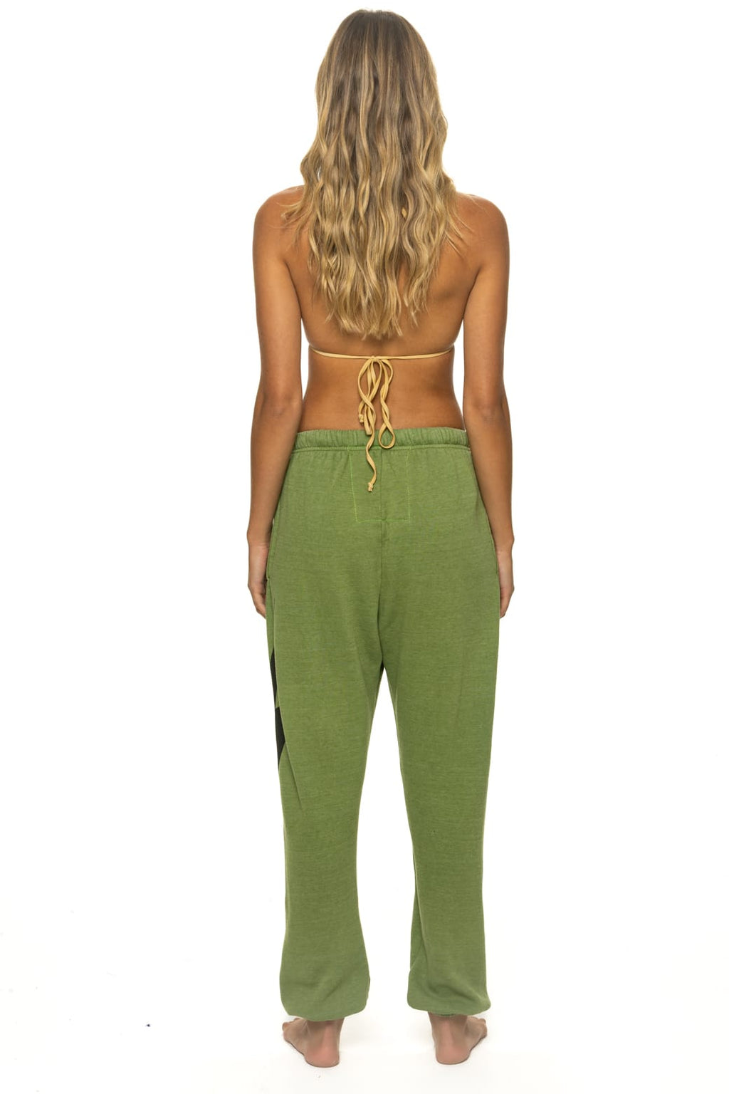 Retro BOLT PRINT UNISEX SWEATPANTS - JUNGLE GREEN