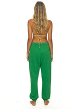 Retro LOGO PRINT SWEATPANTS SWEATPANTS - KELLY GREEN