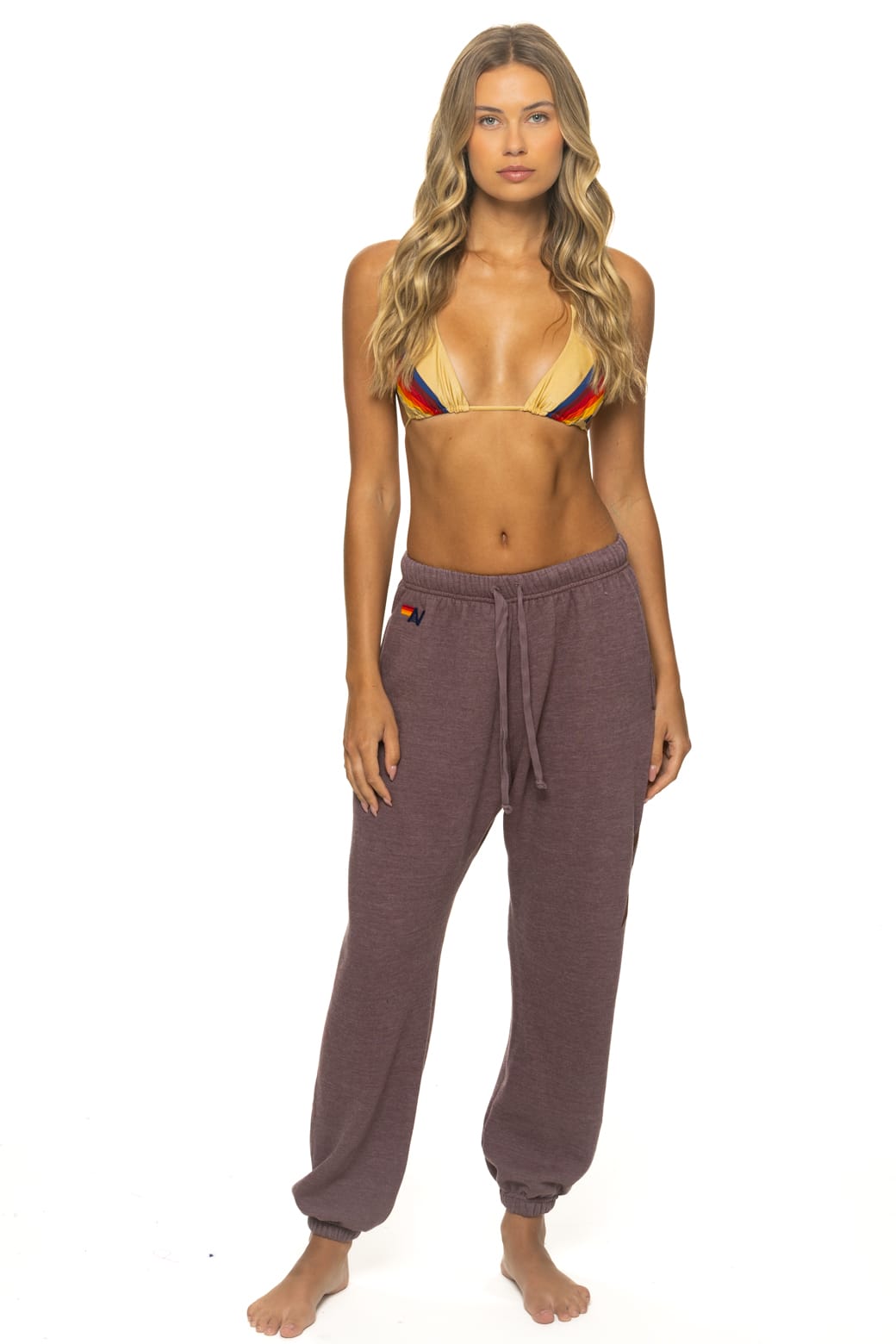 Retro BOLT PRINT SWEATPANTS - MOCHA