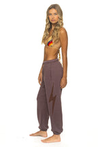 Retro BOLT PRINT SWEATPANTS - MOCHA