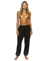 Retro BOLT PRINT SWEATPANTS - BLACK WHITE