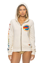 Retro AVIATOR NATION VENICE HOODIE - VINTAGE WHITE
