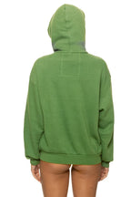 Retro WAVE STRIPE 4 PULLOVER HOODIE RELAXED - PALM GREEN