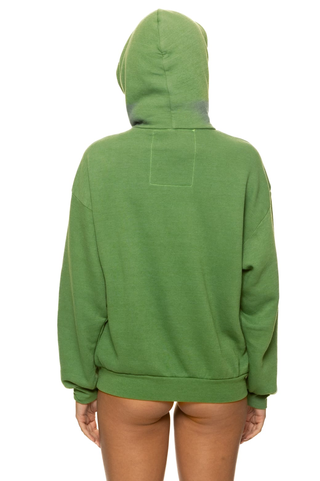 Retro WAVE STRIPE 4 PULLOVER HOODIE RELAXED - PALM GREEN