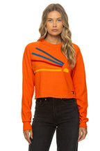 Retro DAYDREAM CROPPED CREW SWEATSHIRT RELAXED - ORANGE