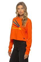 Retro DAYDREAM CROPPED CREW SWEATSHIRT RELAXED - ORANGE