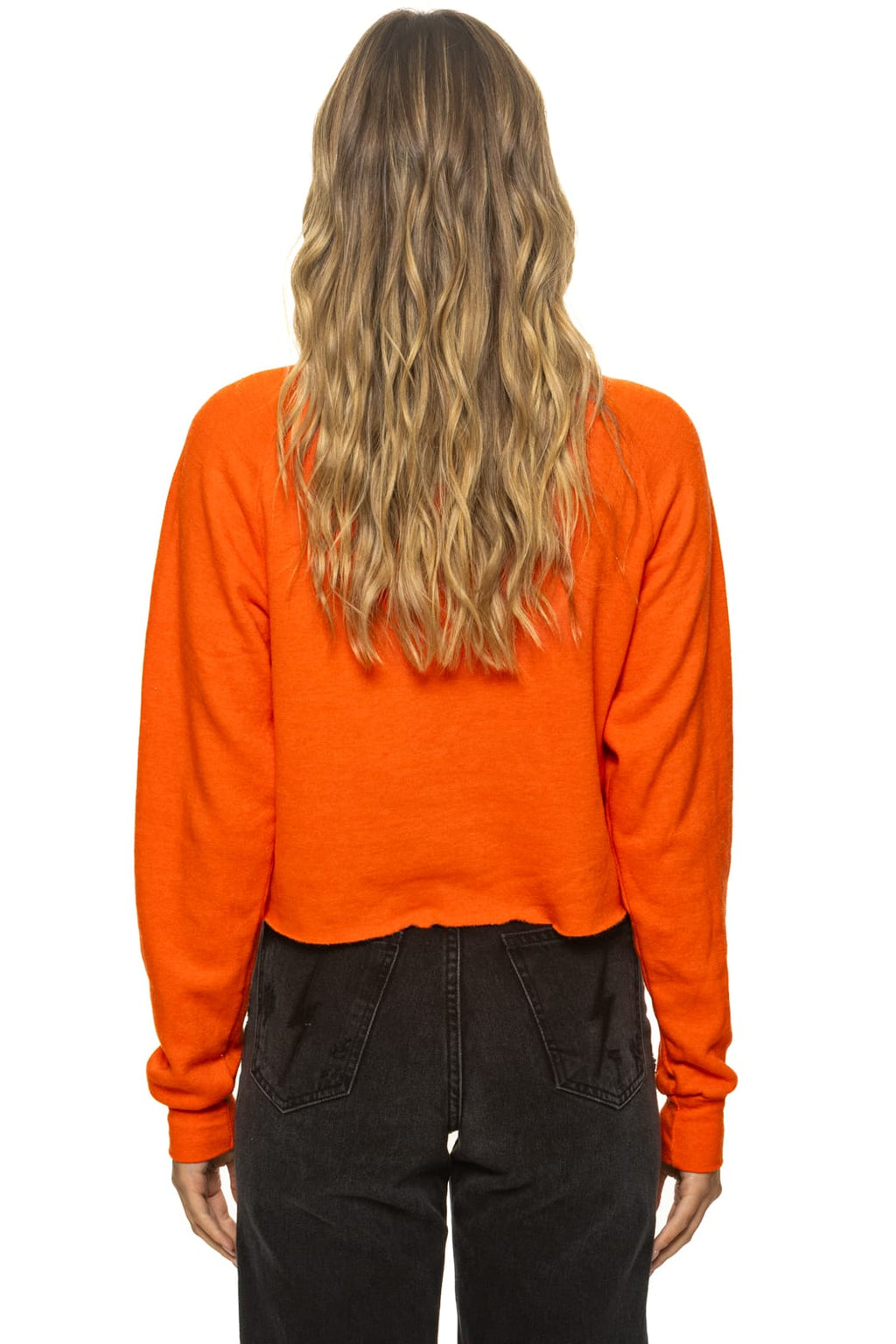 Retro DAYDREAM CROPPED CREW SWEATSHIRT RELAXED - ORANGE
