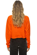 Retro DAYDREAM CROPPED CREW SWEATSHIRT RELAXED - ORANGE