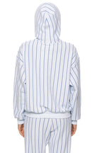 Retro LOS ANGELES DODGERS PINSTRIPE 2026 RELAXED PULLOVER HOODIE - WHITE BLUE