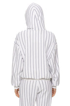 Retro NEW YORK YANKEES PINSTRIPE 2026 RELAXED PULLOVER HOODIE - WHITE NAVY