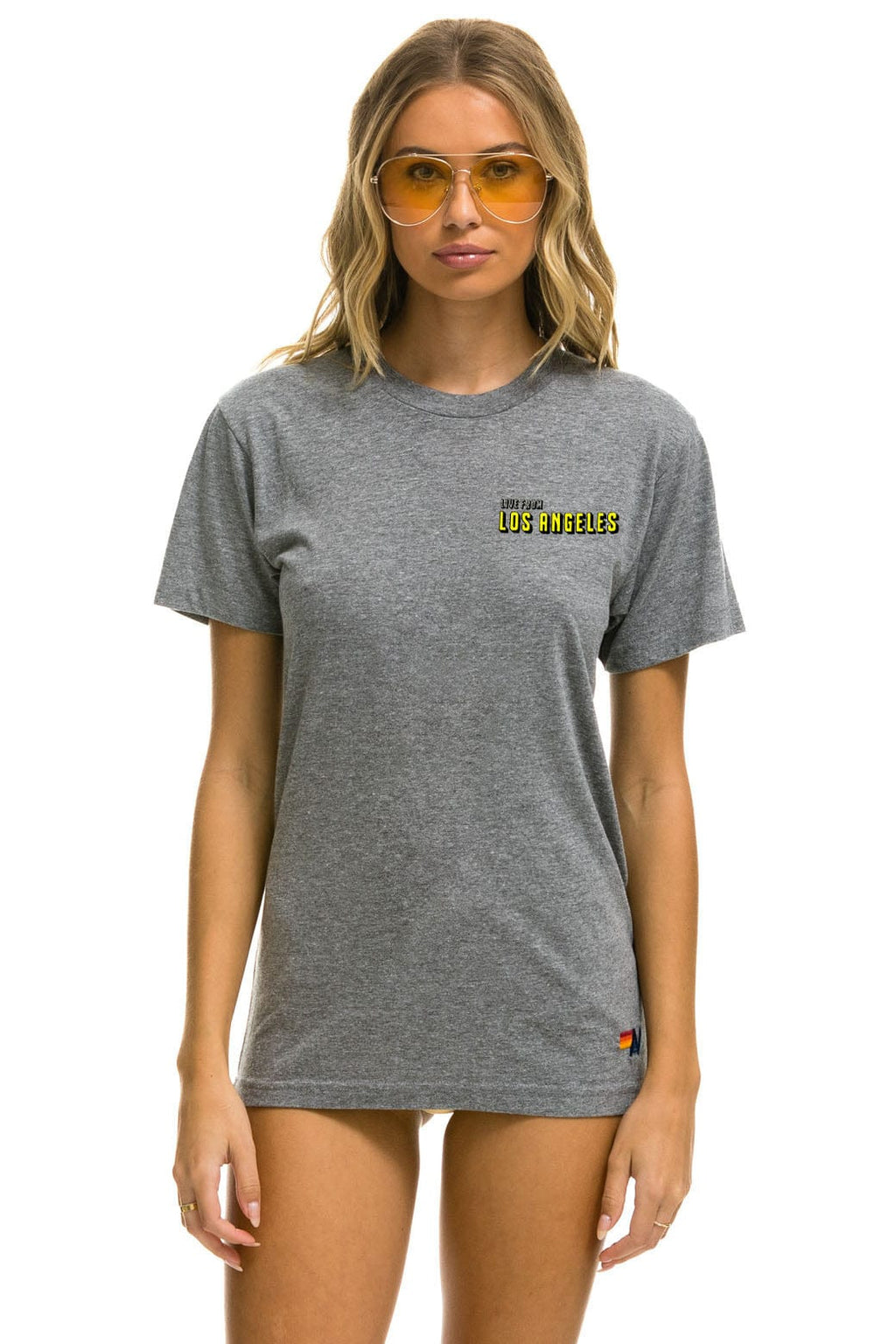 Retro DREAMLAND LA FIRES BENEFIT CREW TEE - HEATHER GREY