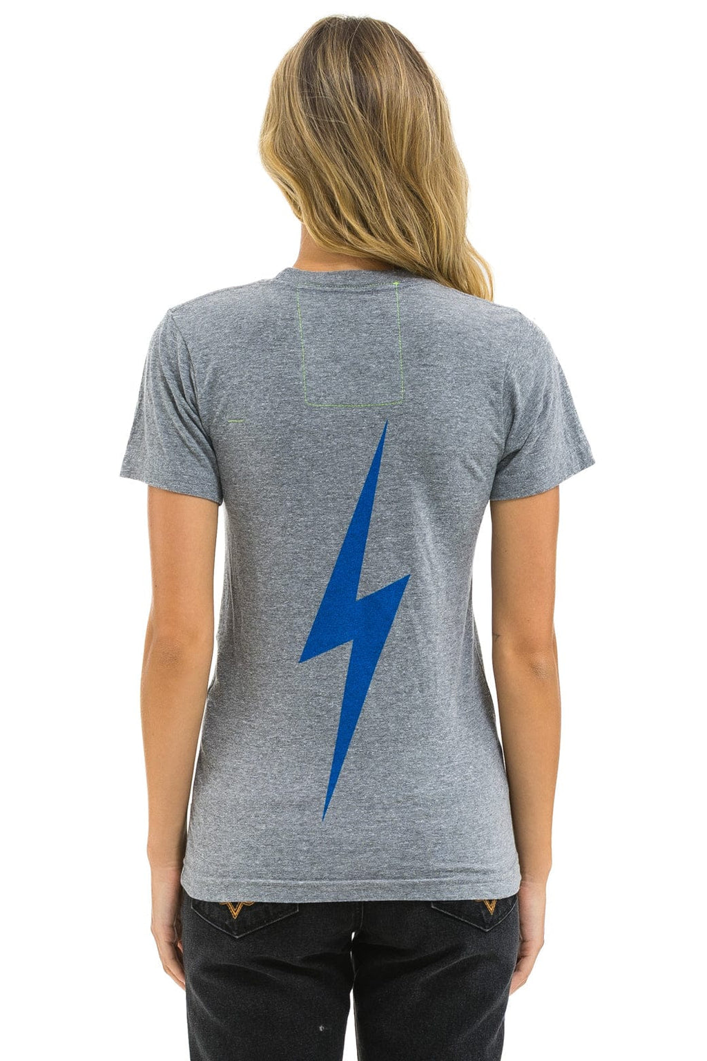Retro LOS ANGELES DODGERS BOLT CREW TEE - HEATHER GREY