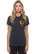 Retro UNIVERSITY OF TENNESSEE BOLT CREW TEE SHIRT - CHARCOAL