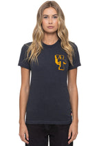 Retro UNIVERSITY OF TENNESSEE BOLT CREW TEE SHIRT - CHARCOAL