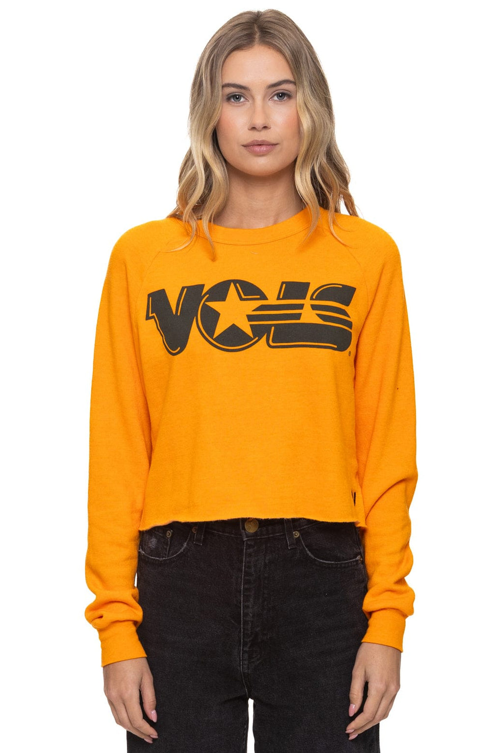 Retro UNIVERSITY OF TENNESSEE VOLS CROPPED CREW SWEATSHIRT - TENNESSEE ORANGE
