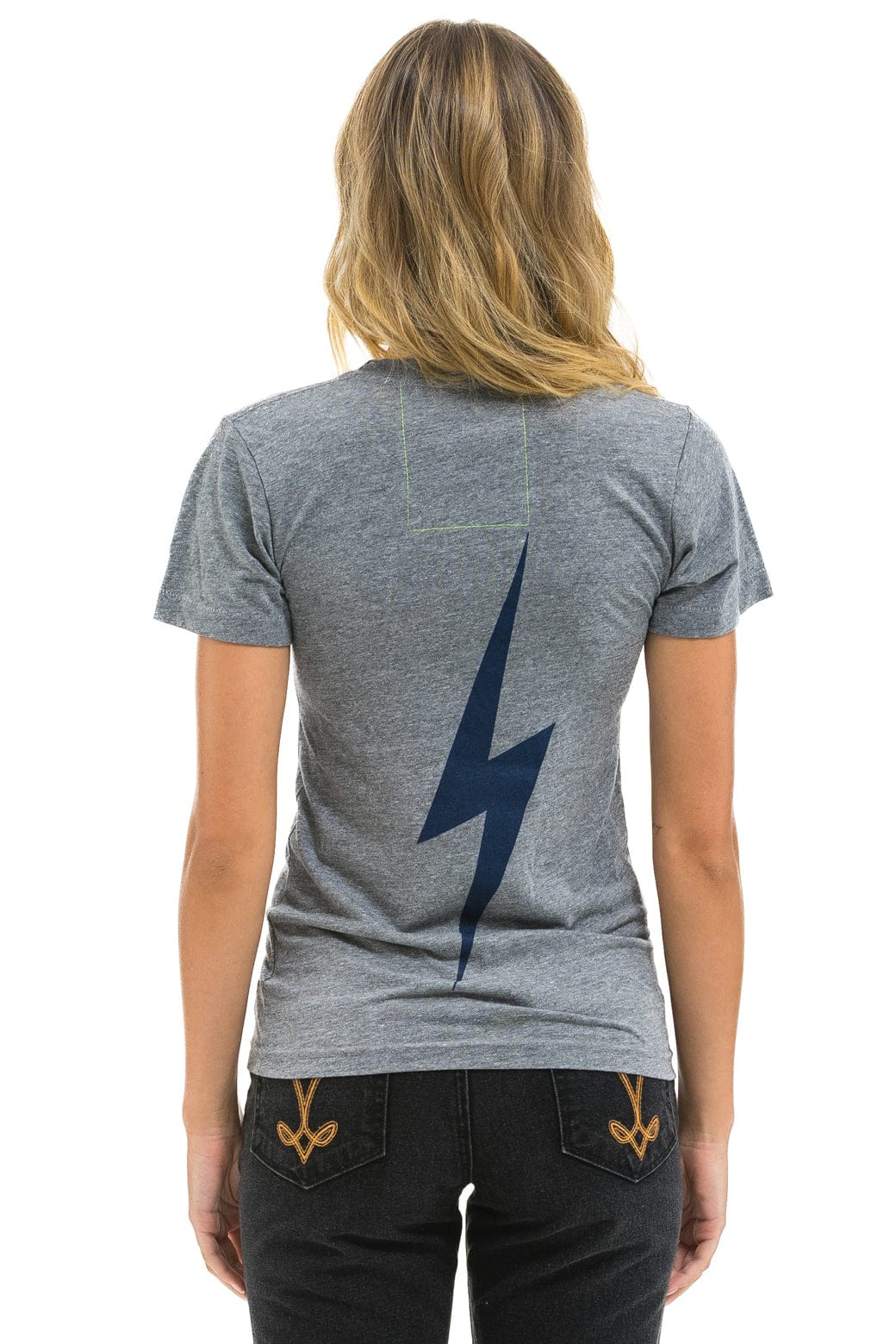 Retro NY YANKEES BOLT CREW TEE - HEATHER
