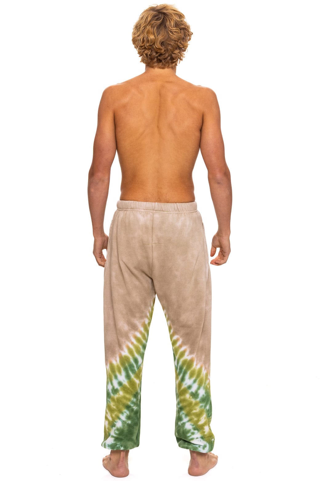 Retro HAND DYED V SWEATPANTS - TIE DYE SAND JUNGLE