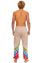 Retro HAND DYED V SWEATPANTS - TIE DYE SAND BLUE RED