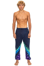 Retro HAND DYED V SWEATPANTS - TIE DYE MIDNIGHT PURPLE