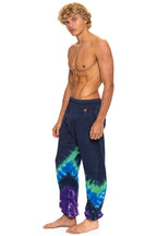 Retro HAND DYED V SWEATPANTS - TIE DYE MIDNIGHT PURPLE