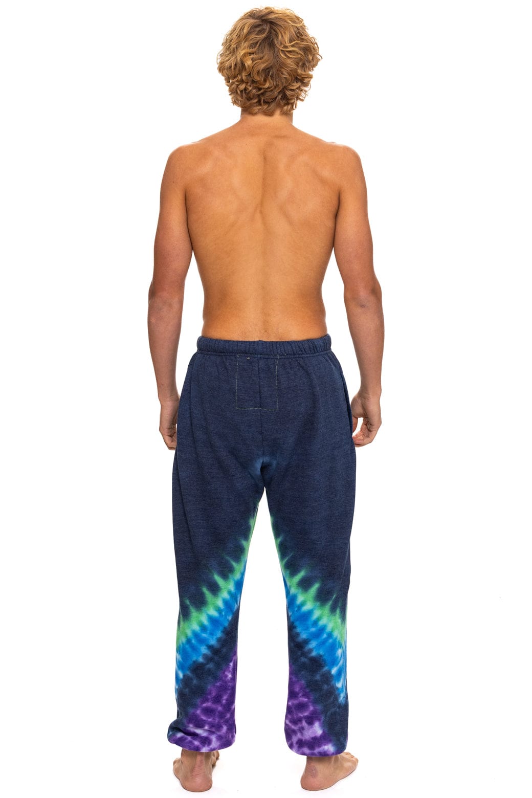 Retro HAND DYED V SWEATPANTS - TIE DYE MIDNIGHT PURPLE