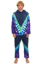 Retro HAND DYED V SWEATPANTS - TIE DYE MIDNIGHT PURPLE