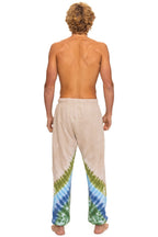 Retro HAND DYED V SWEATPANTS - TIE DYE SAND BLUE GREEN