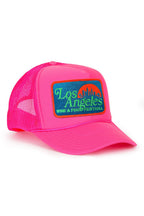 Retro LOS ANGELES WINE & FOOD 2025 VINTAGE LOW RISE TRUCKER - NEON PINK