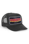 Retro UNIVERSITY OF OKLAHOMA SOONERS VINTAGE LOW RISE TRUCKER - BLACK