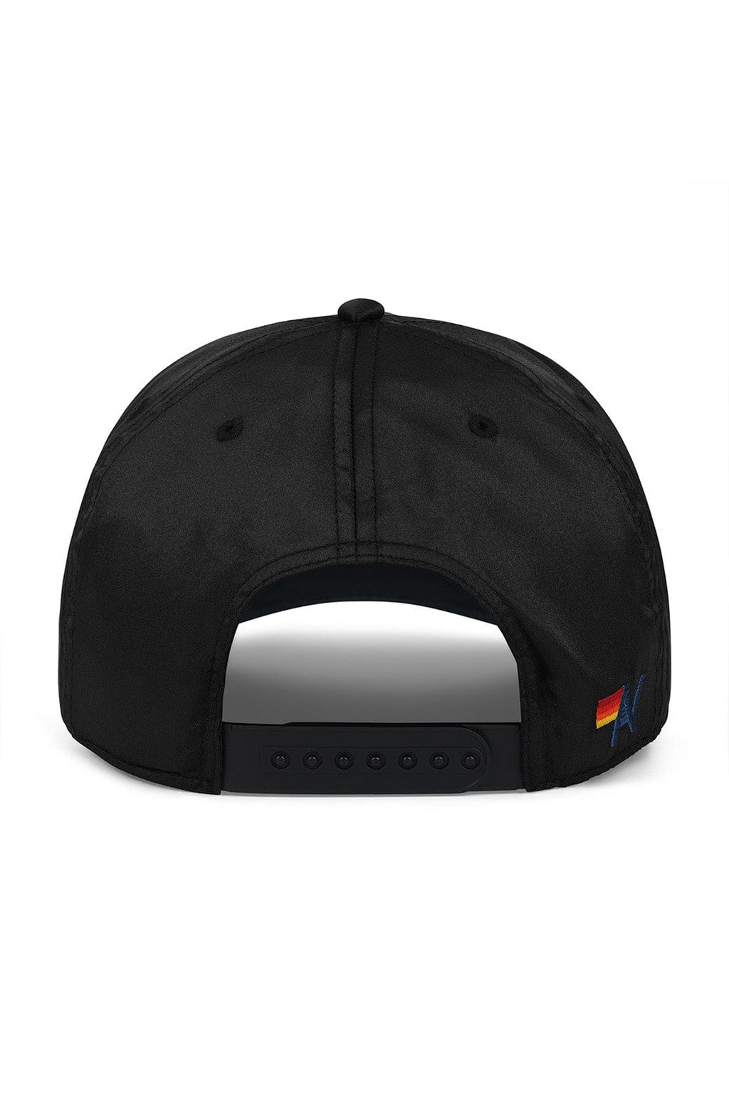 Retro MEMBERS EXCLUSIVE VINTAGE SATIN SCRIPT TRUCKER HAT - BLACK WHITE