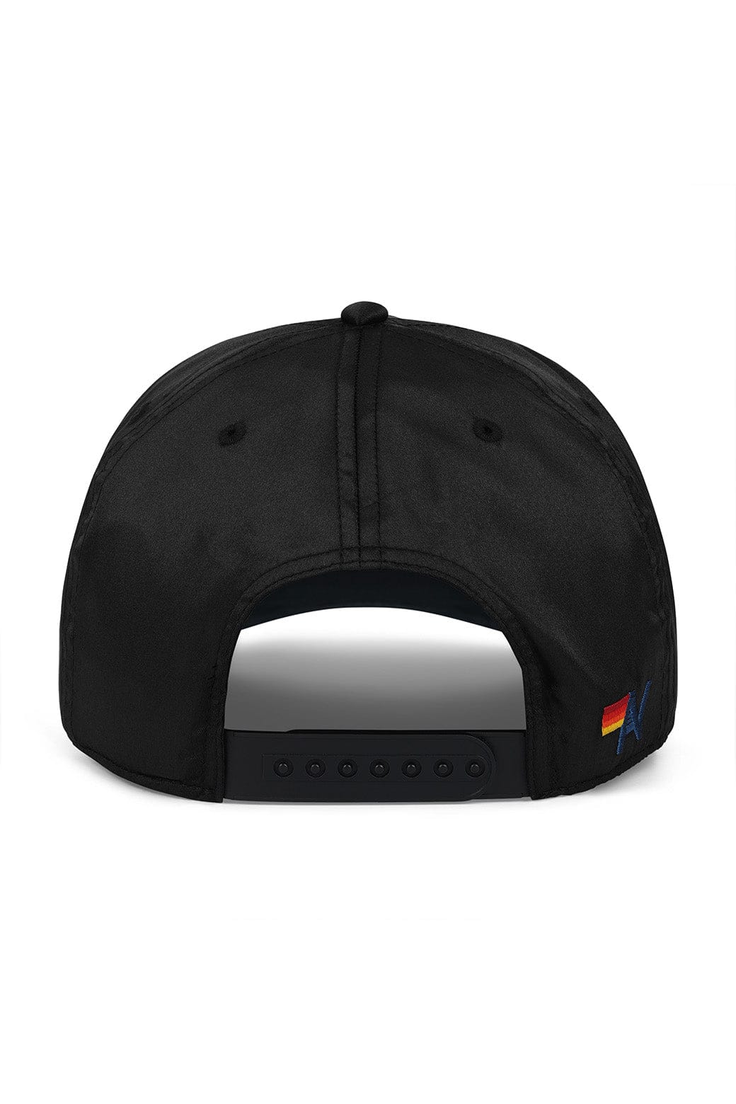 Retro MEMBERS EXCLUSIVE VINTAGE SATIN SCRIPT TRUCKER HAT - BLACK WHITE