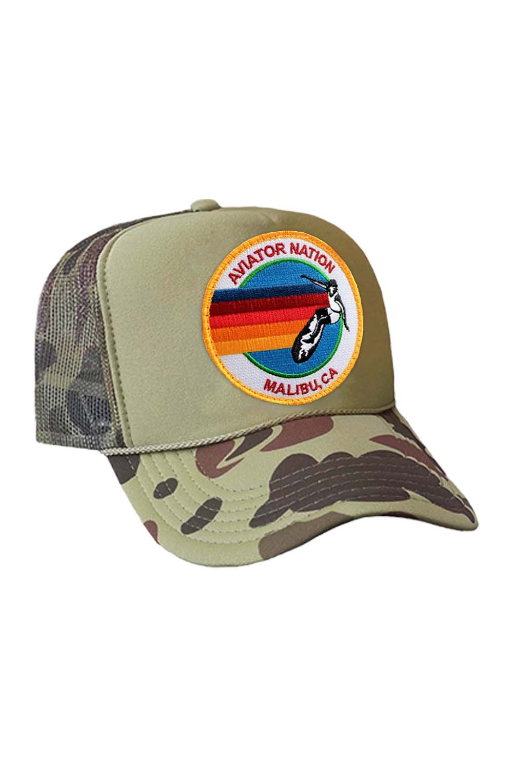 Retro AVIATOR NATION MALIBU VINTAGE TRUCKER HAT