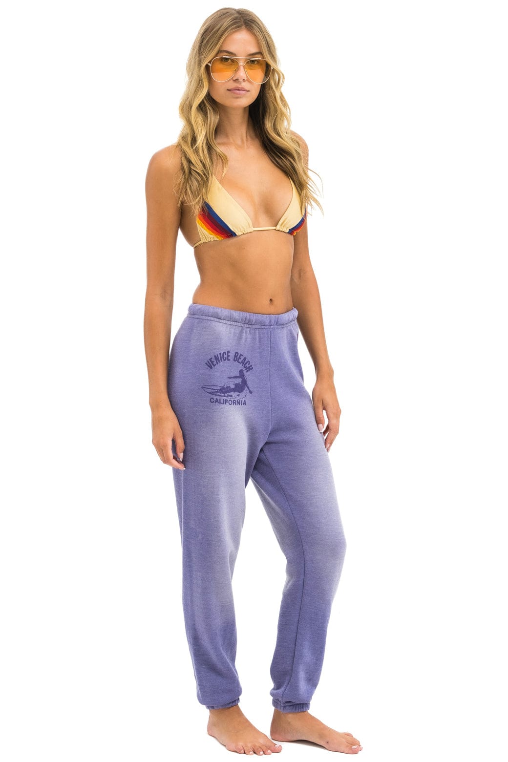 Retro VENICE SURFER SWEATPANTS - FADED GRAPE