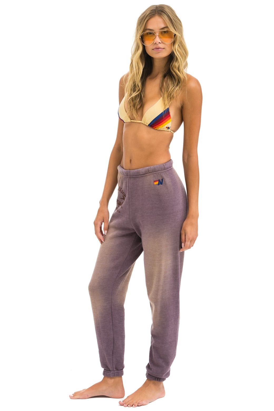 Retro VENICE SURFER SWEATPANTS - FADED MOCHA