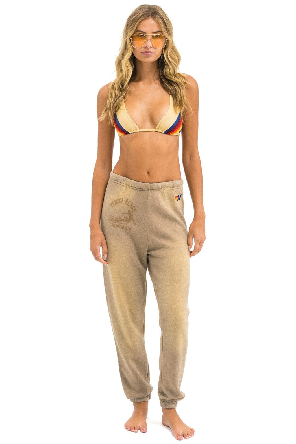 Retro VENICE SURFER SWEATPANTS - FADED TAN
