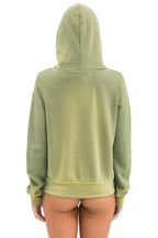 Retro VENICE SURFER ZIP HOODIE - FADED ARMY