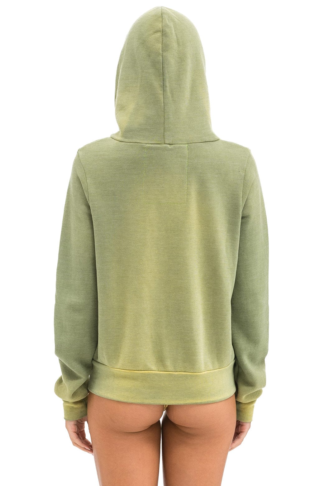 Retro VENICE SURFER ZIP HOODIE - FADED ARMY