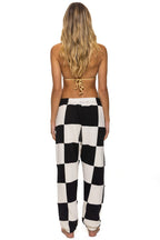Retro CHECK QUILTED SWEATPANTS - VINTAGE WHITE BLACK