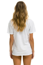 Retro AVIATOR NATION ASPEN CREW TEE SHIRT - WHITE