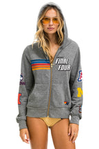 Retro FINAL FOUR INDIANAPOLIS 2026 ZIP HOODIE - HEATHER GREY
