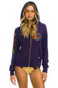 Retro AVIATOR NATION VENICE HOODIE - DEEP PURPLE