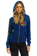 Retro AVIATOR NATION VENICE ZIP HOODIE - ROYAL