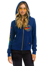 Retro AVIATOR NATION VENICE ZIP HOODIE - ROYAL