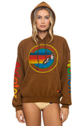 Retro AVIATOR NATION RELAXED PULLOVER HOODIE - CINNAMON