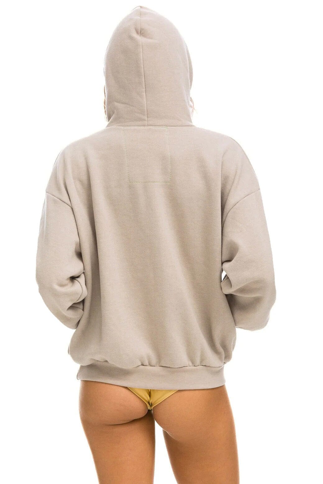 Retro AVIATOR NATION LA JOLLA RELAXED PULLOVER HOODIE - SAND